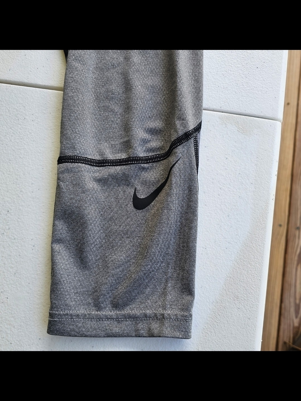 Nike Pro Men's Dark Gray Compression Boxer Briefs with Black Waistband - Picture 3 of 5